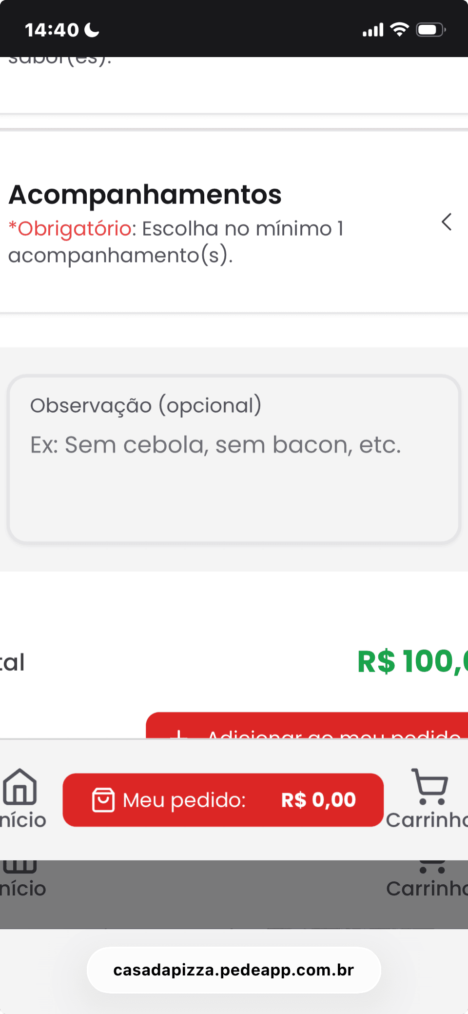 Produto aprovado automático